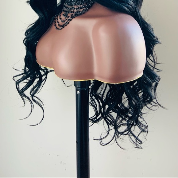 Gorgeous 28” Black 13x4 Versatile Lace Front Premium Fiber Wig - Picture 11 of 15